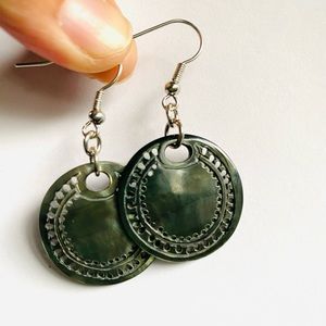 Unique Carved Holes Shell Earrings